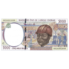 P104Cf Congo Republic - 5000 Francs Year 2000